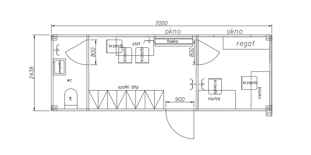 Szatnia i biuro w kontenerze